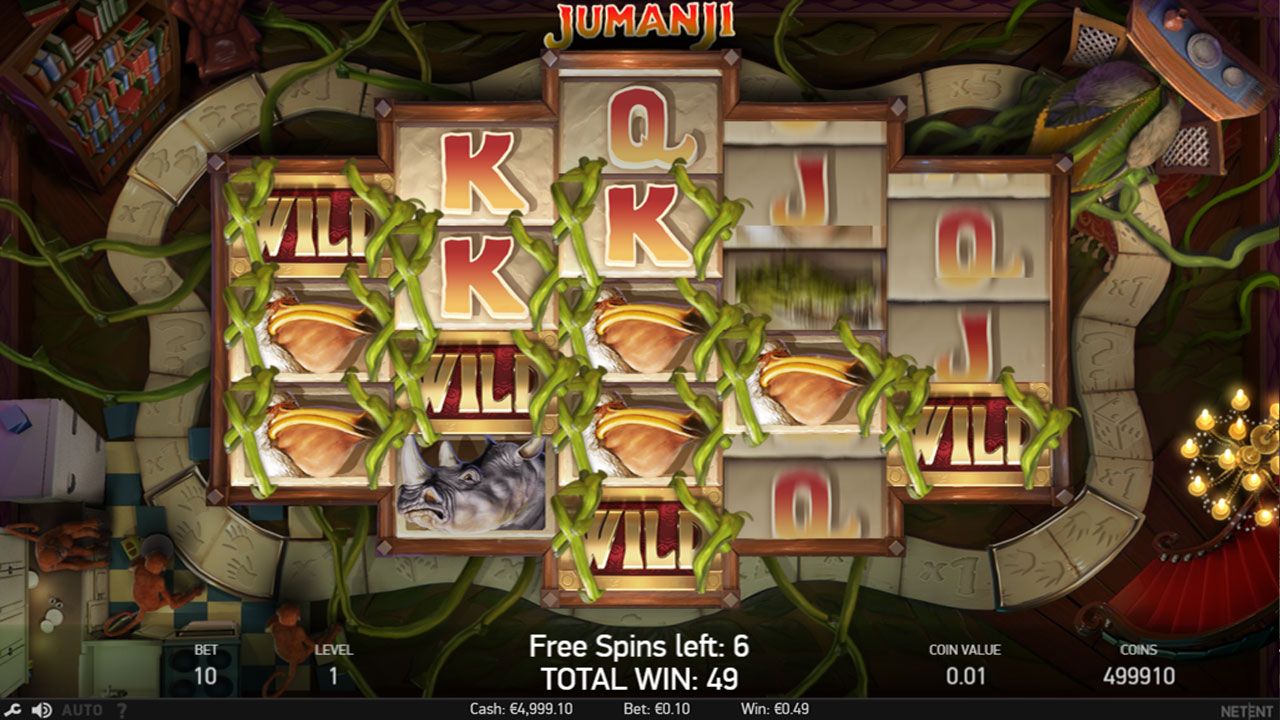 Jumanji free spins