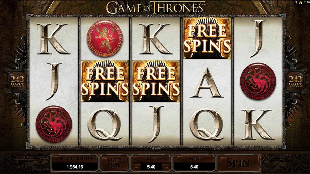 Game of Thrones free spins