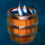 Alaska Fever symbol Barrel with Fish