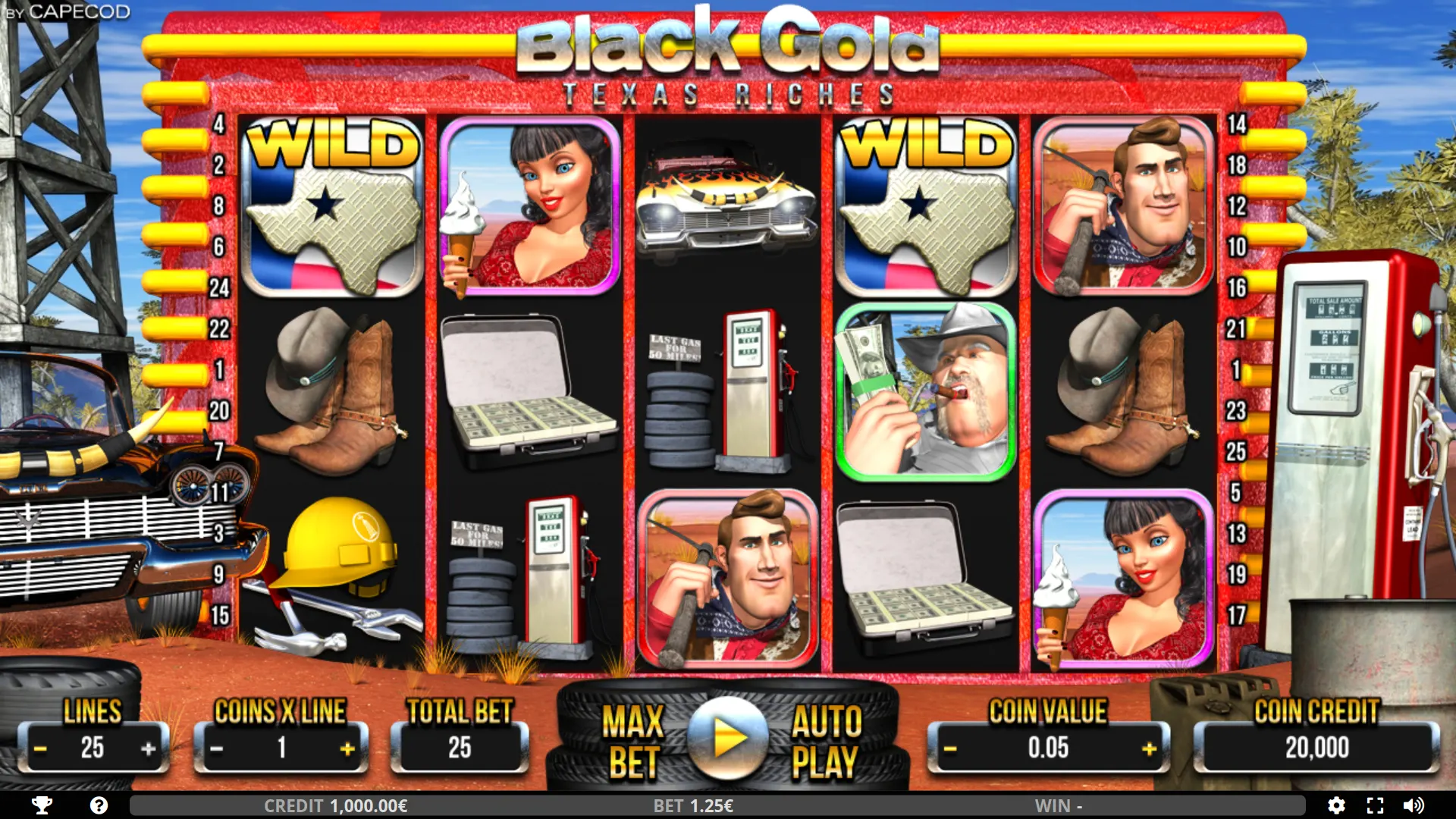 Black Gold Texas Riches Theme