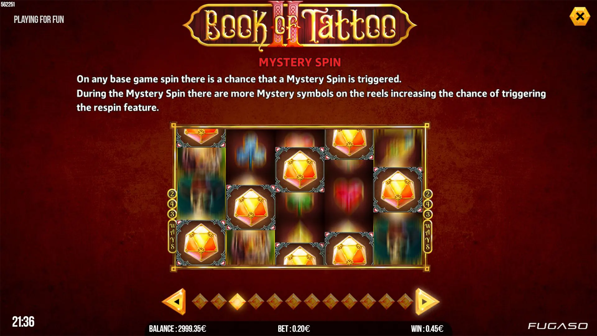 Book of Tattoo 2 Mystery Spins