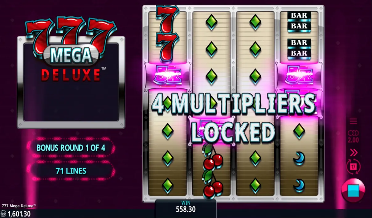 777 Mega Deluxe™ Multipliers