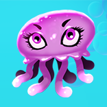 Bubbles & Pearls symbol Pink octopus