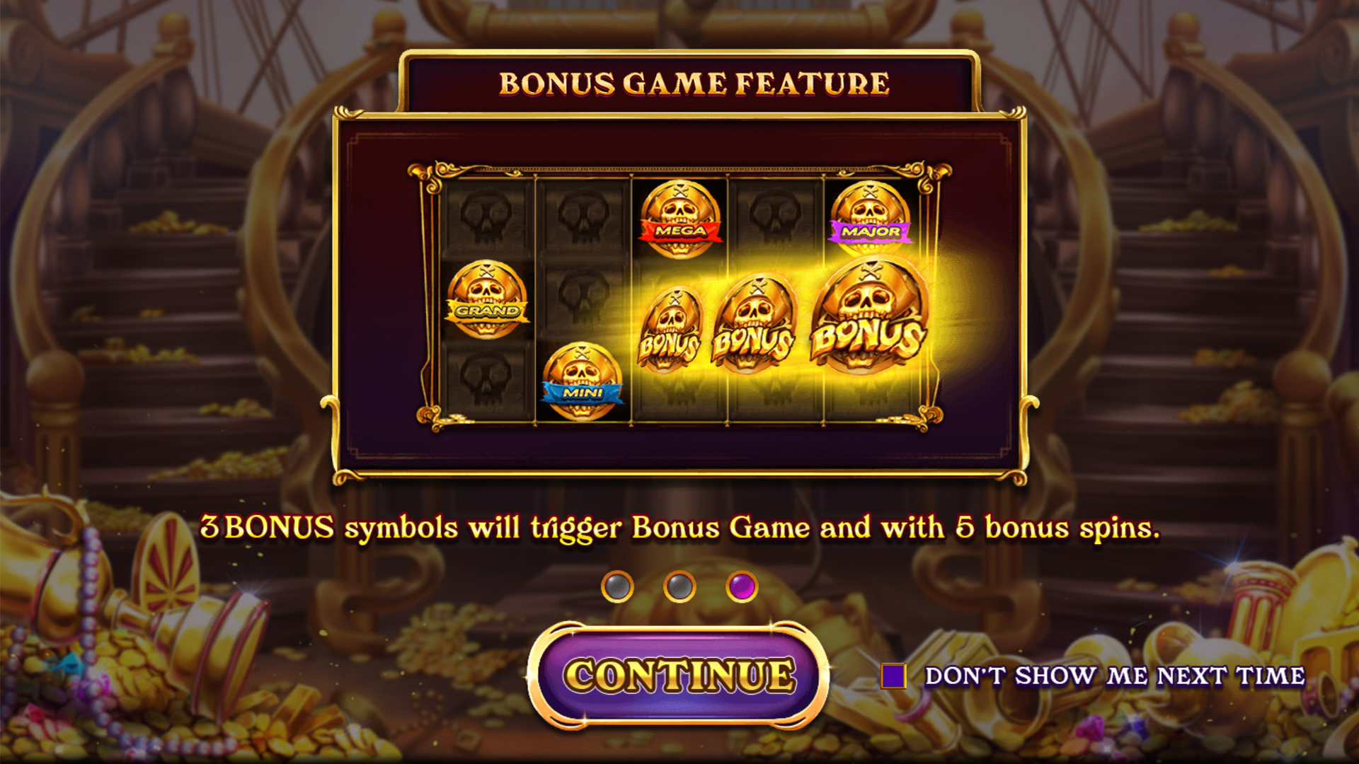 Captain Golds Fortune Bonus Game