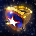 Captain Wild symbol Star-decorated superhero ring