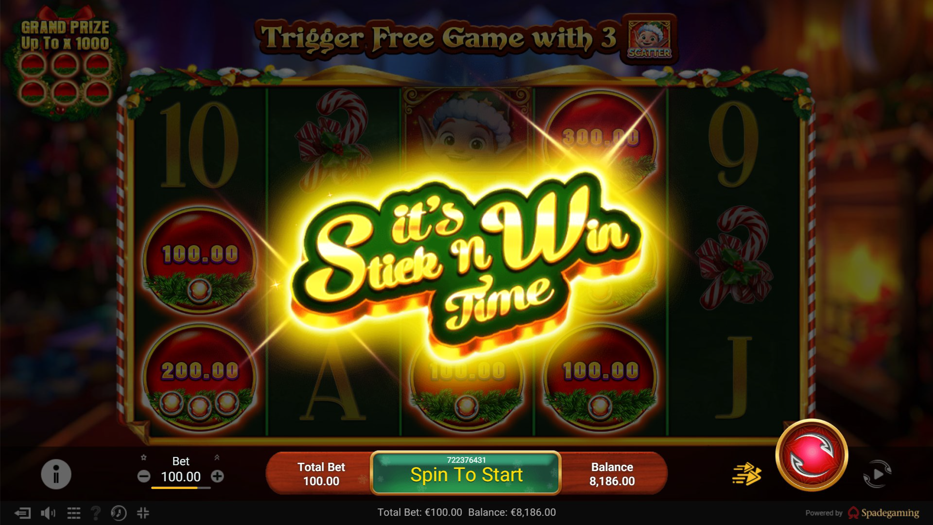 Christmas Miracles Stick N Win Feature