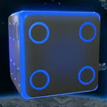 Dice Tronic X symbol Blue Die