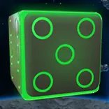 Dice Tronic X symbol Green Die