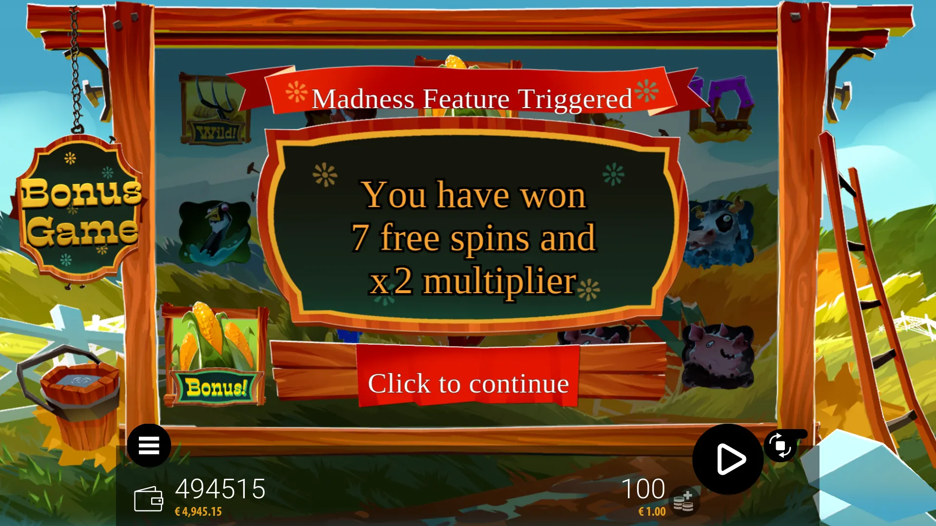 Farm Madness Win Multipliers