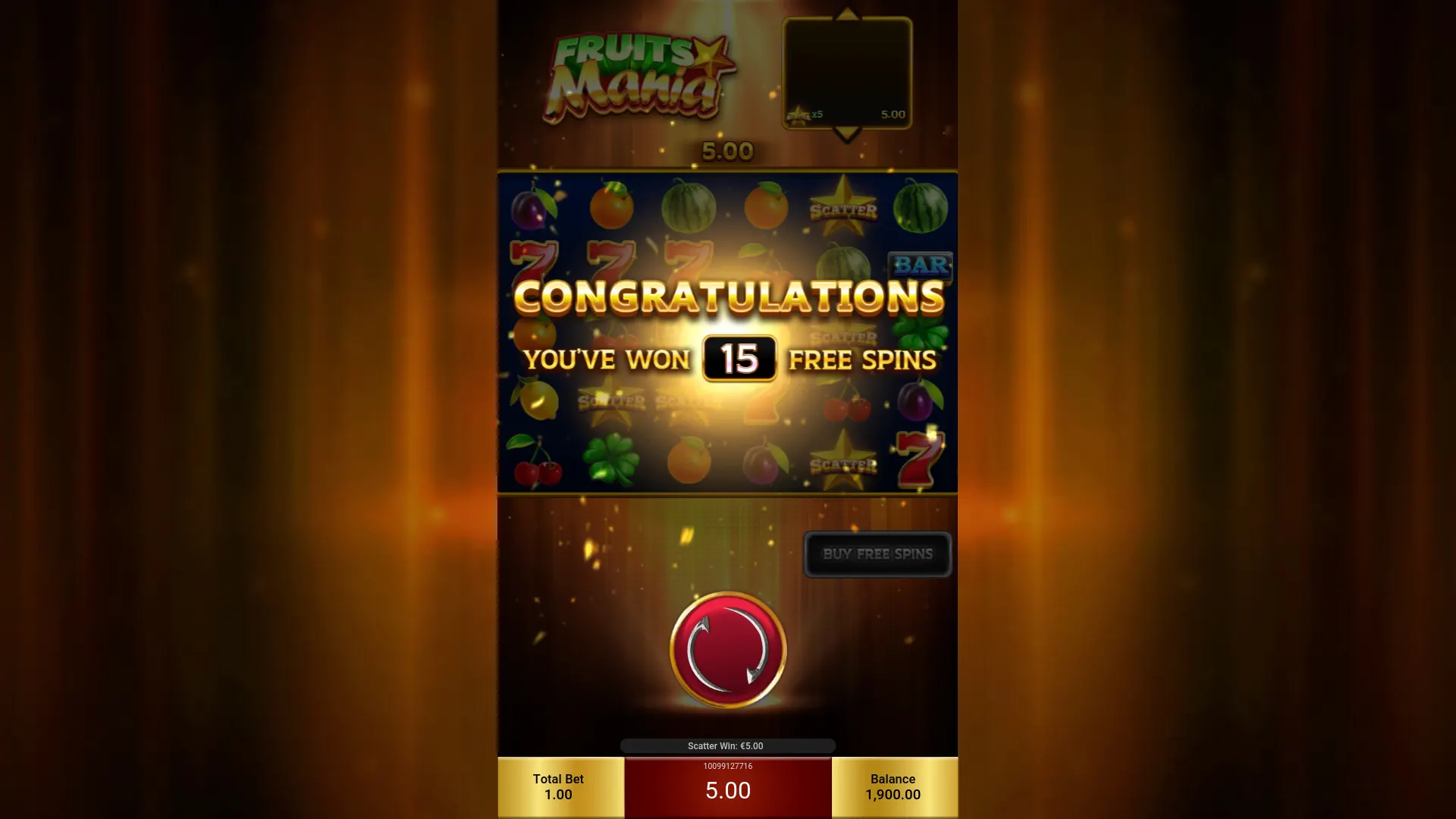 Fruits Mania Free Spins