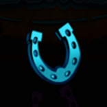 Lucky Clucks™ symbol Blue Horseshoe