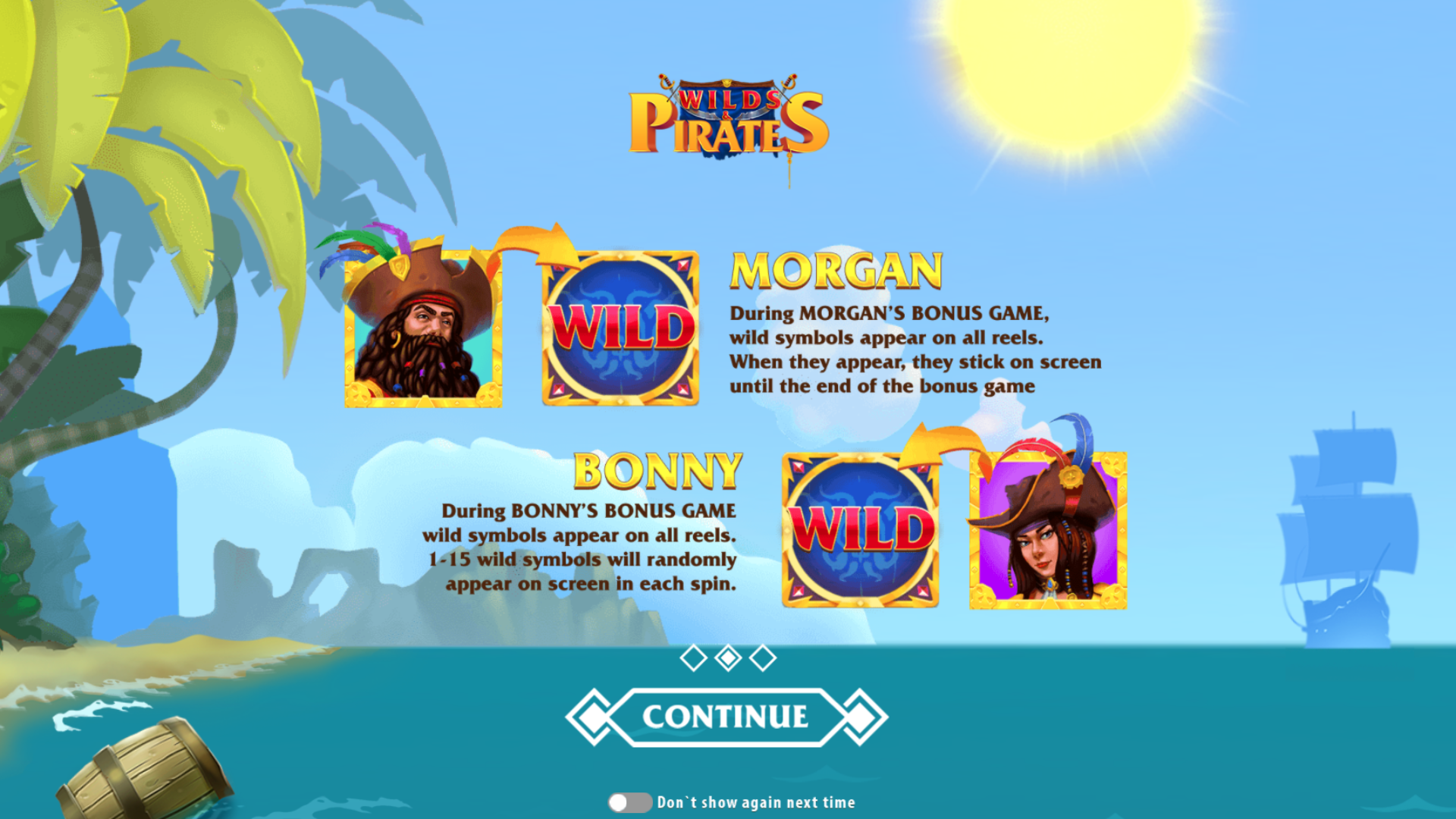 Wilds and Pirates Bonus Games