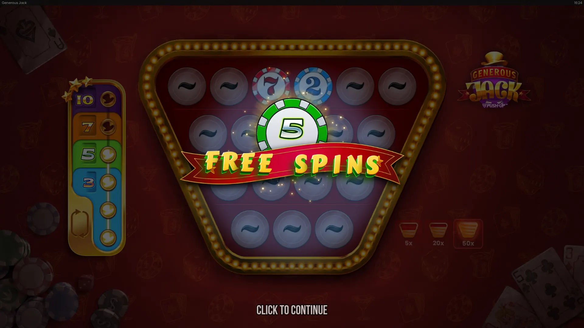 Generous Jack Free Spins