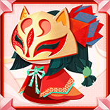 KokeshiPop™ symbol Kitsune Mask Kokeshi Doll