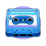 Retro Tapes symbol Blue Tape