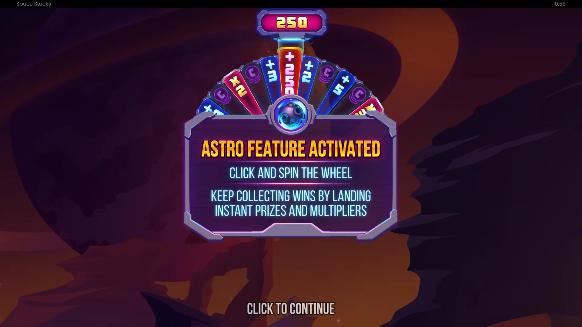 Space Stacks Astro Bonus Game