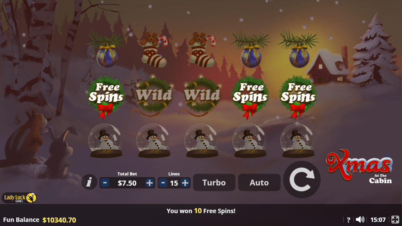 Xmas At The Cabin Free Spins