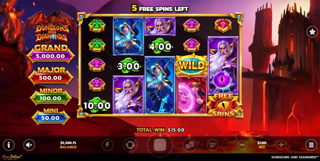 Dungeons And Diamonds Free Spins