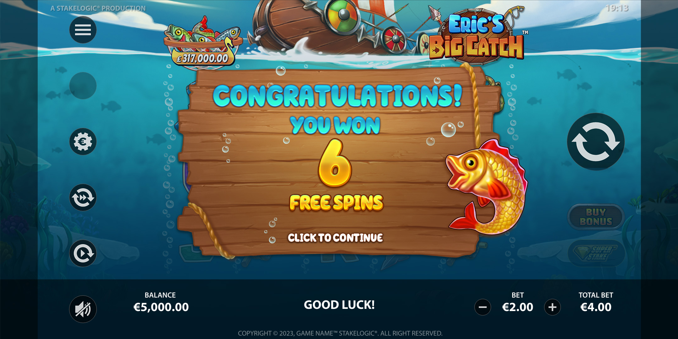 Eric’s Big Catch Free Spins