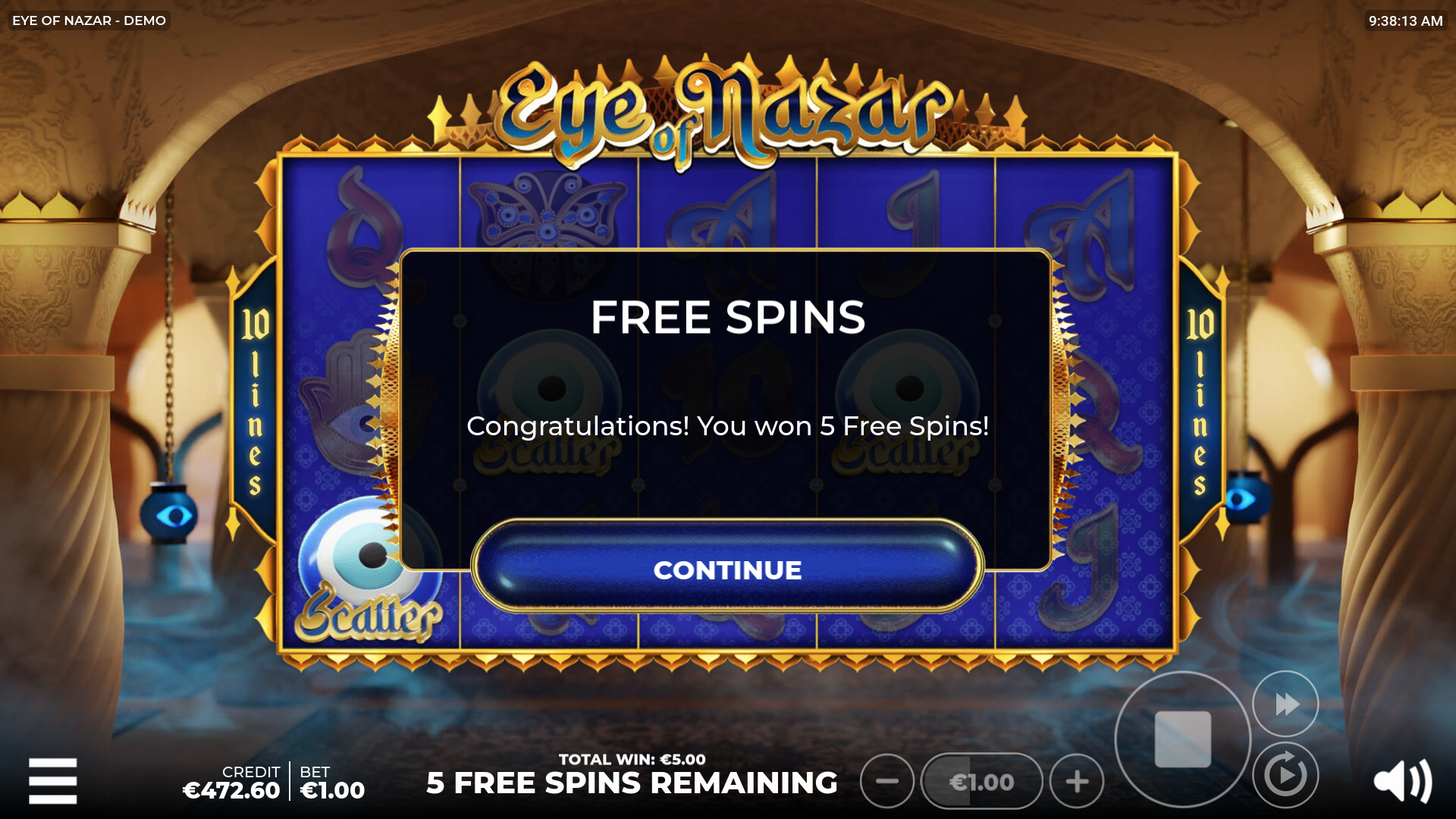 Eye of Nazar Free Spins