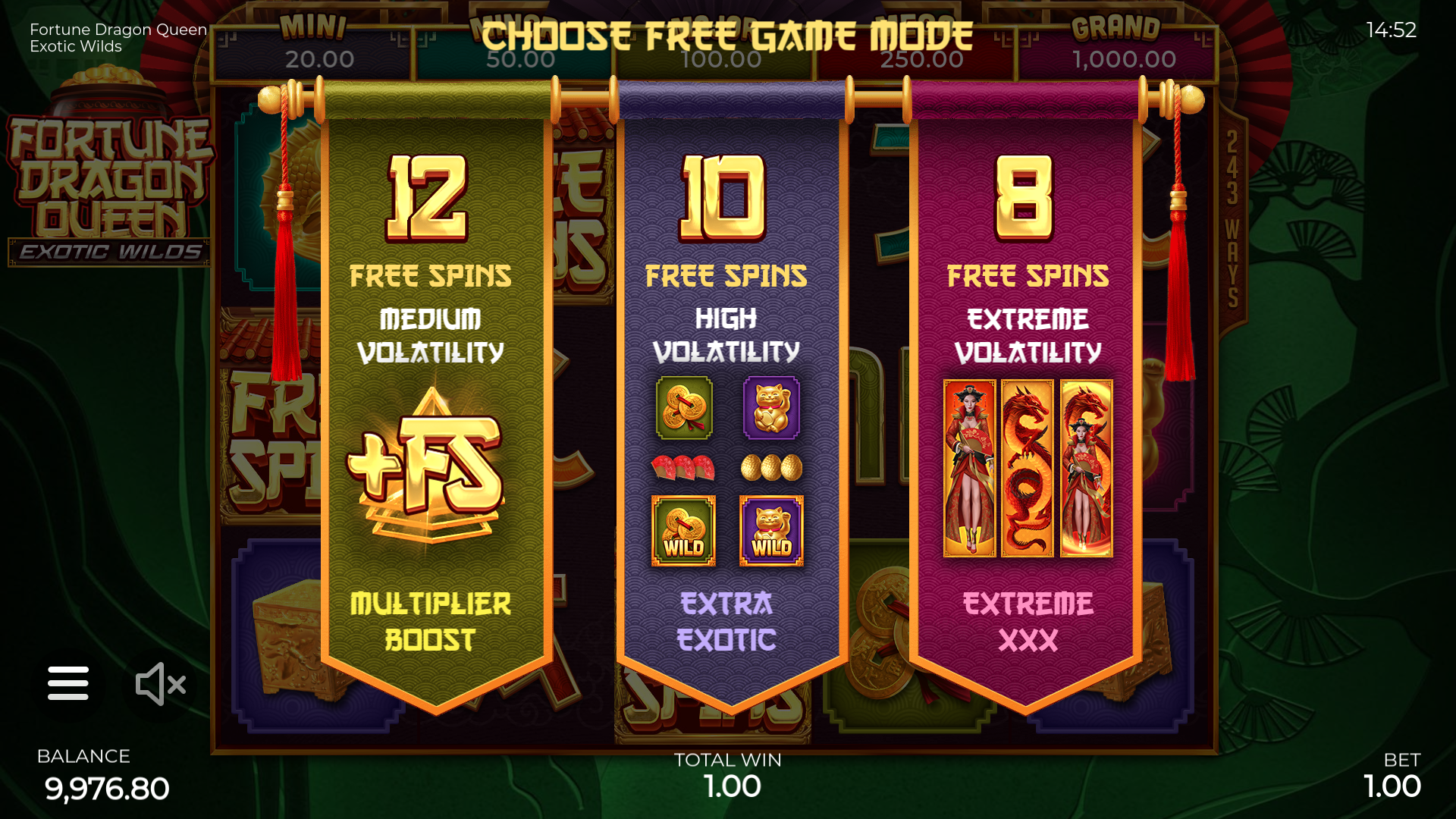 Fortune Dragon Queen Exotic Wilds  Free Spins