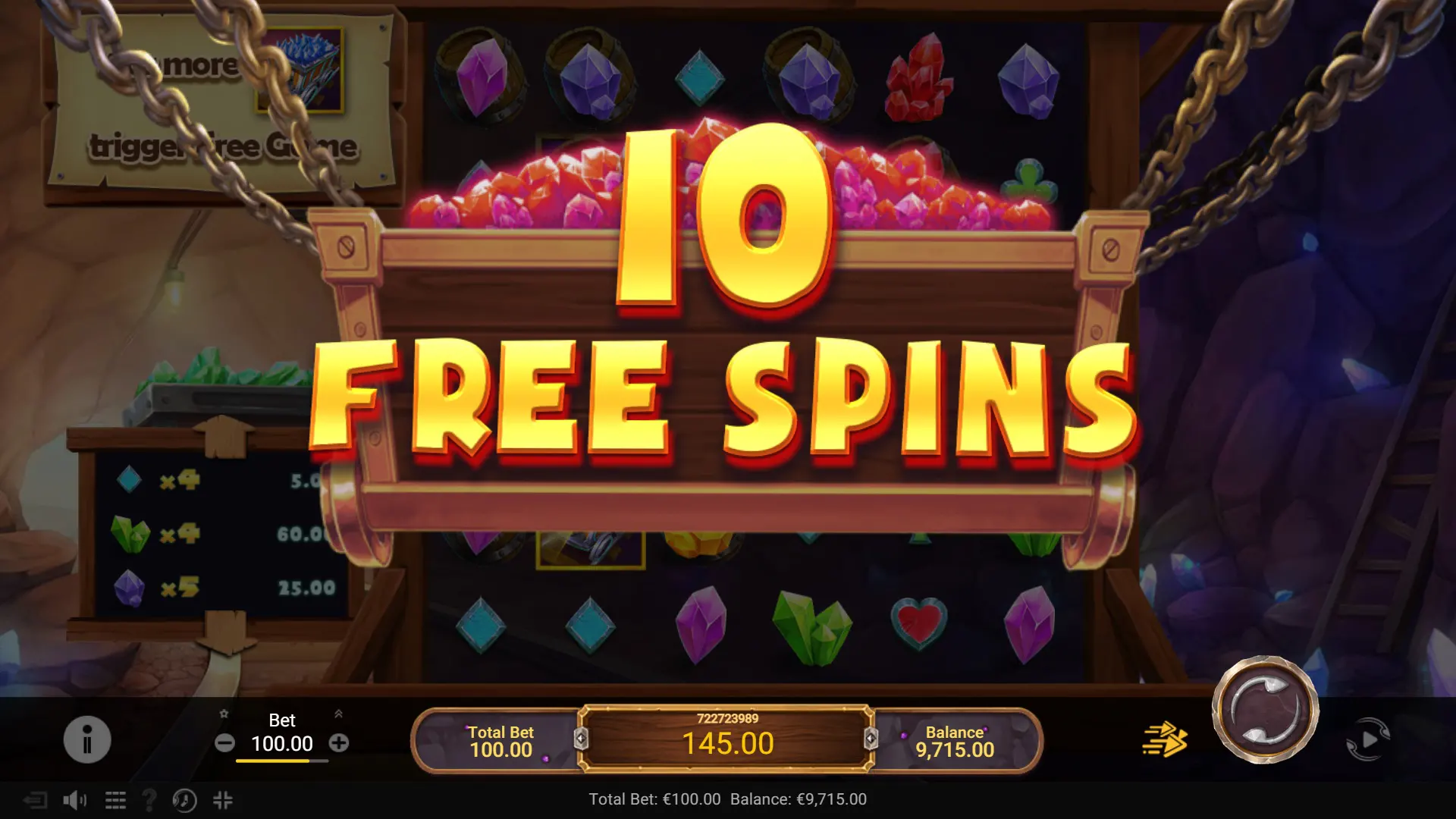 Gemstone Rush Free Spins