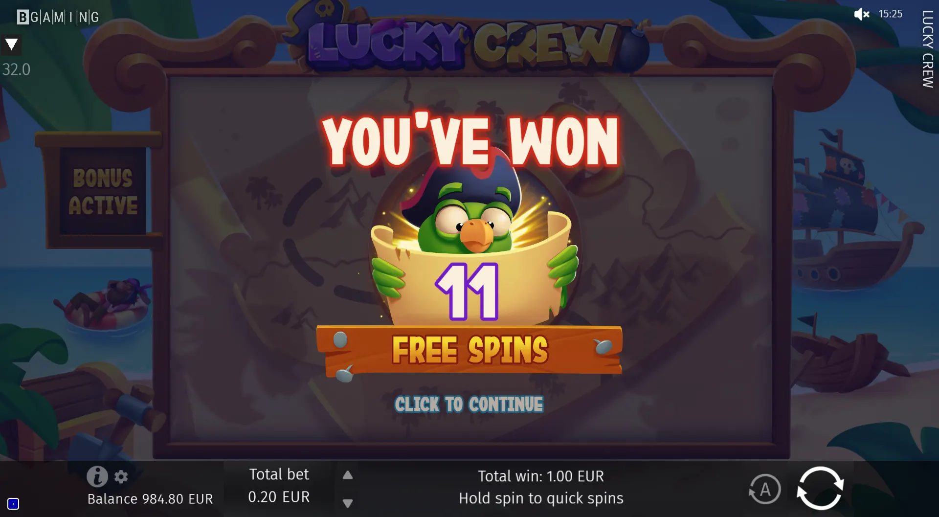 Lucky Crew Free Spins