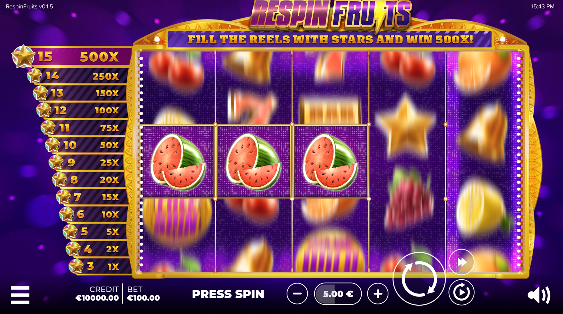 Respin Fruits Slot Respins