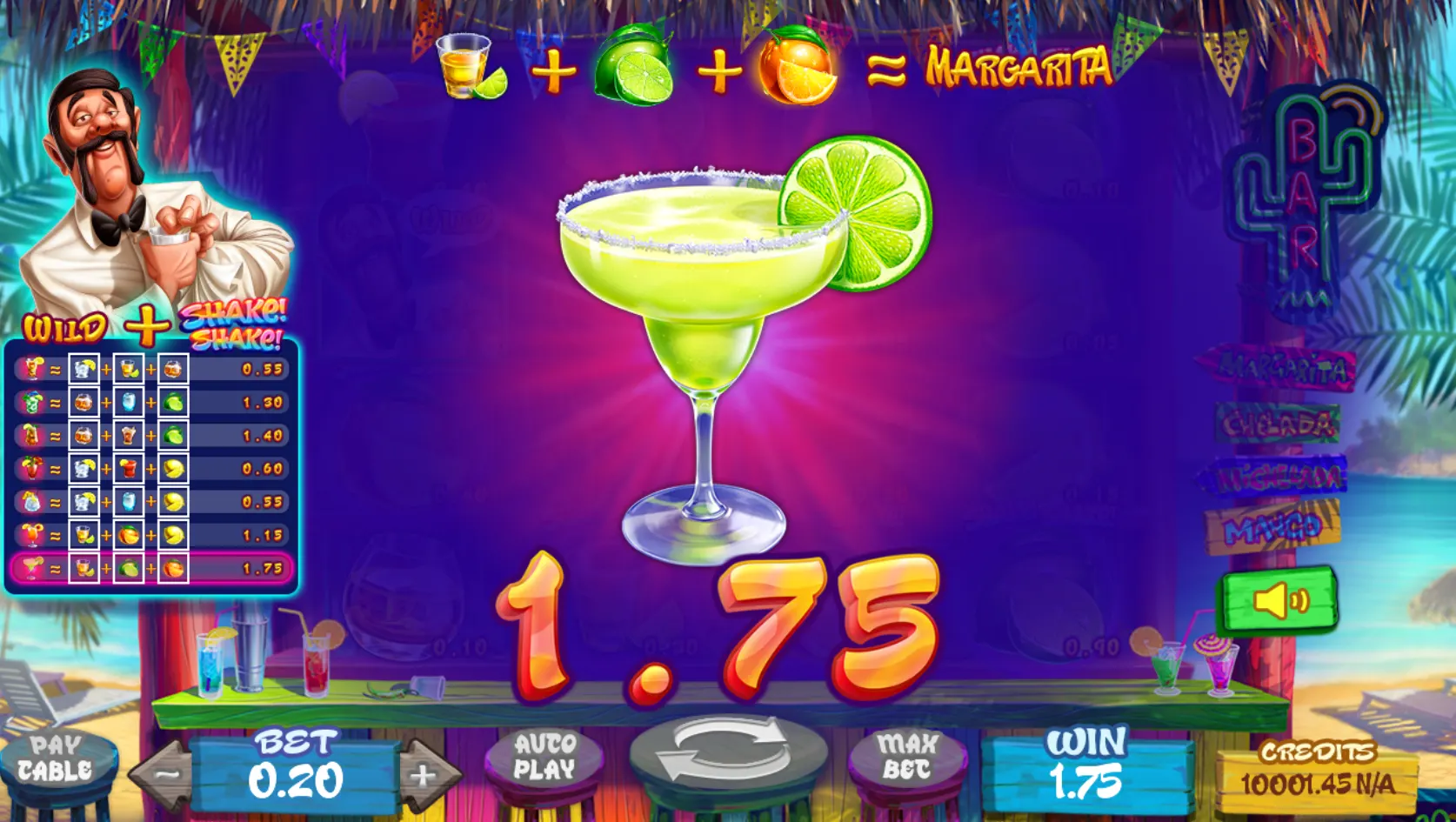 Shake! Shake! Margarita cocktail