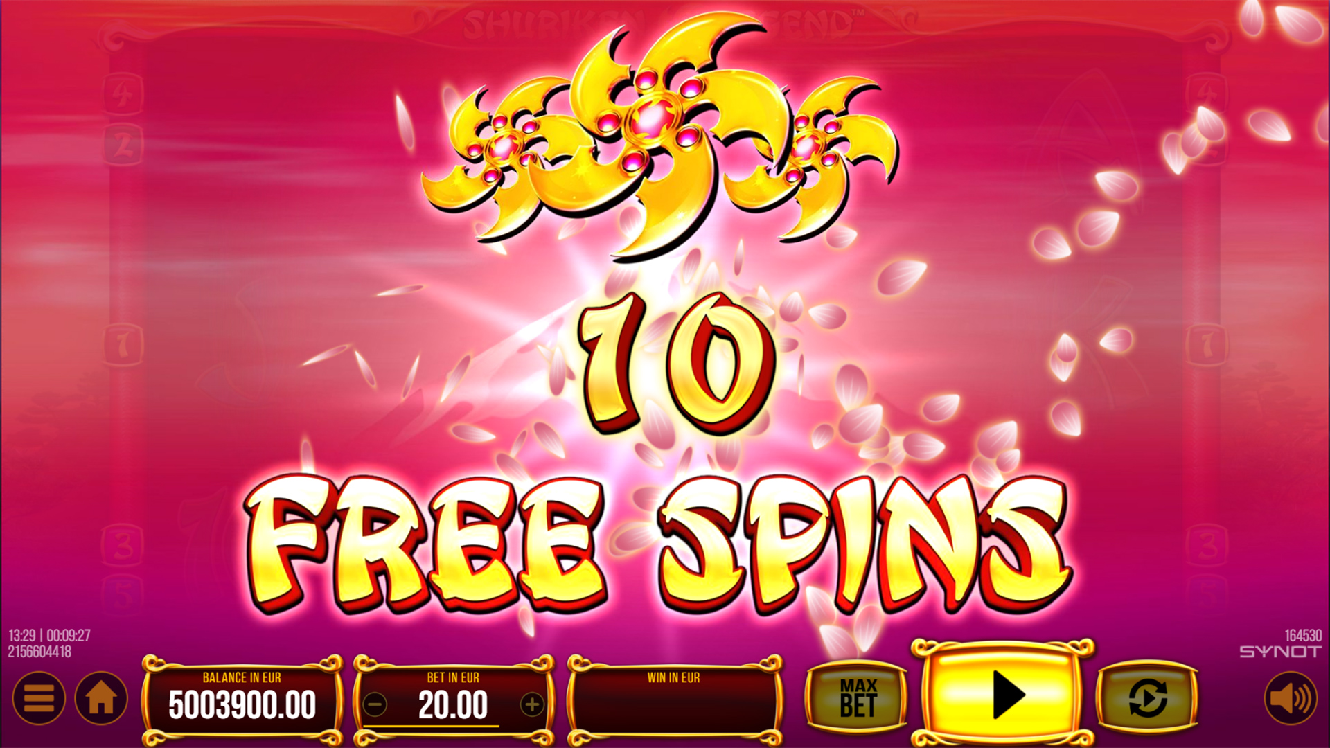 Shuriken Legend Free Spins