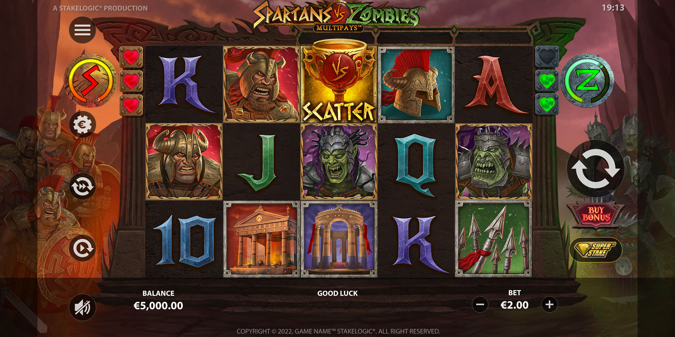 Spartans vs Zombies Multipays™ Theme