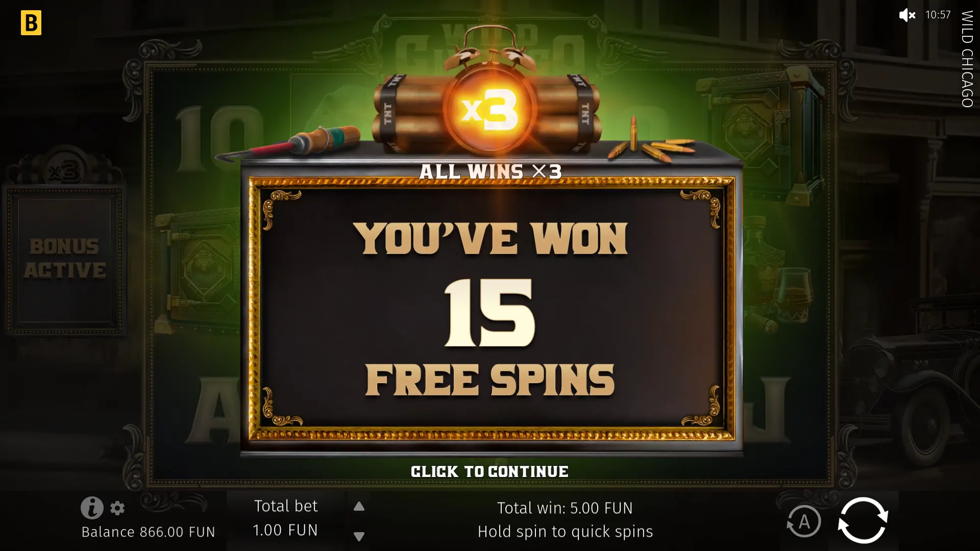 Wild Chicago Free Spins