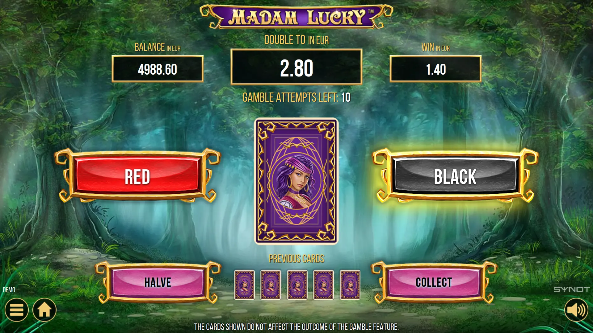 madam lucky Gamble Feature