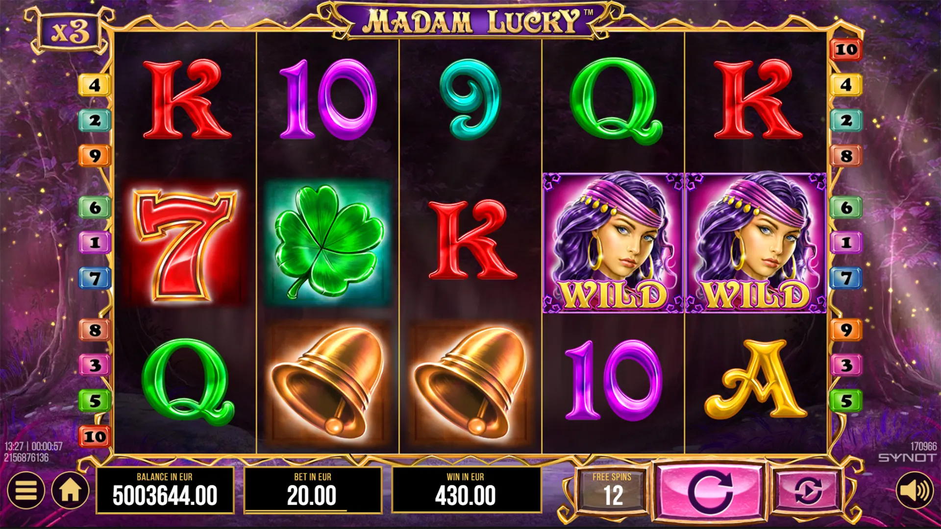 madam lucky Win Multipliers