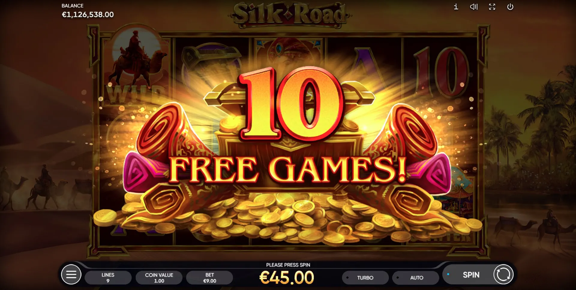 Silk Road Free Spins